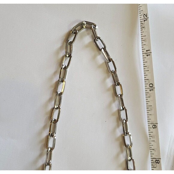 Vintage Nine West Black Leather Faux Diamond Kiss Lock Clutch Bag w/ Strap - Picture 6 of 12